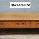 Very large English style coffee table in walnut from the 20th century