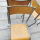 Lot de trois chaises d'école vintage