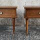 Paire de tables de nuit bois, vintage, années 60