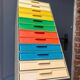 12-drawer vintage office locker