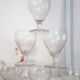Set of 6 engraved crystal port or liqueur glasses