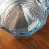 Blue glass absinthe carafe with its circa 1900 cap