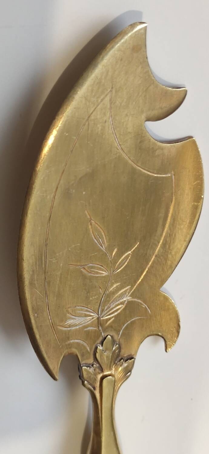 Old sweet dessert service 4 pieces silver embossed minerva hallmark