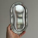 small oval metal tray