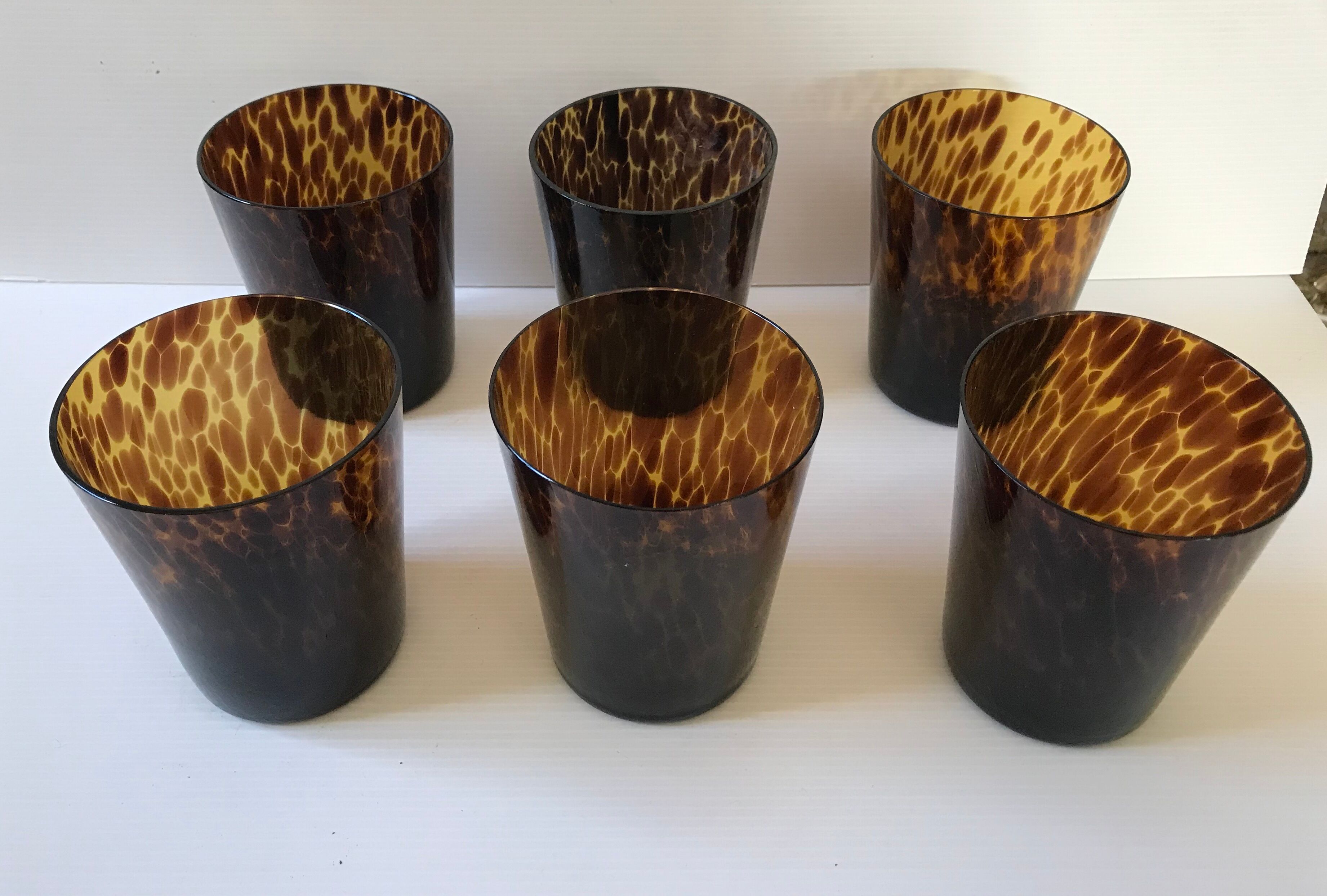 Six glasses tortoiseshells