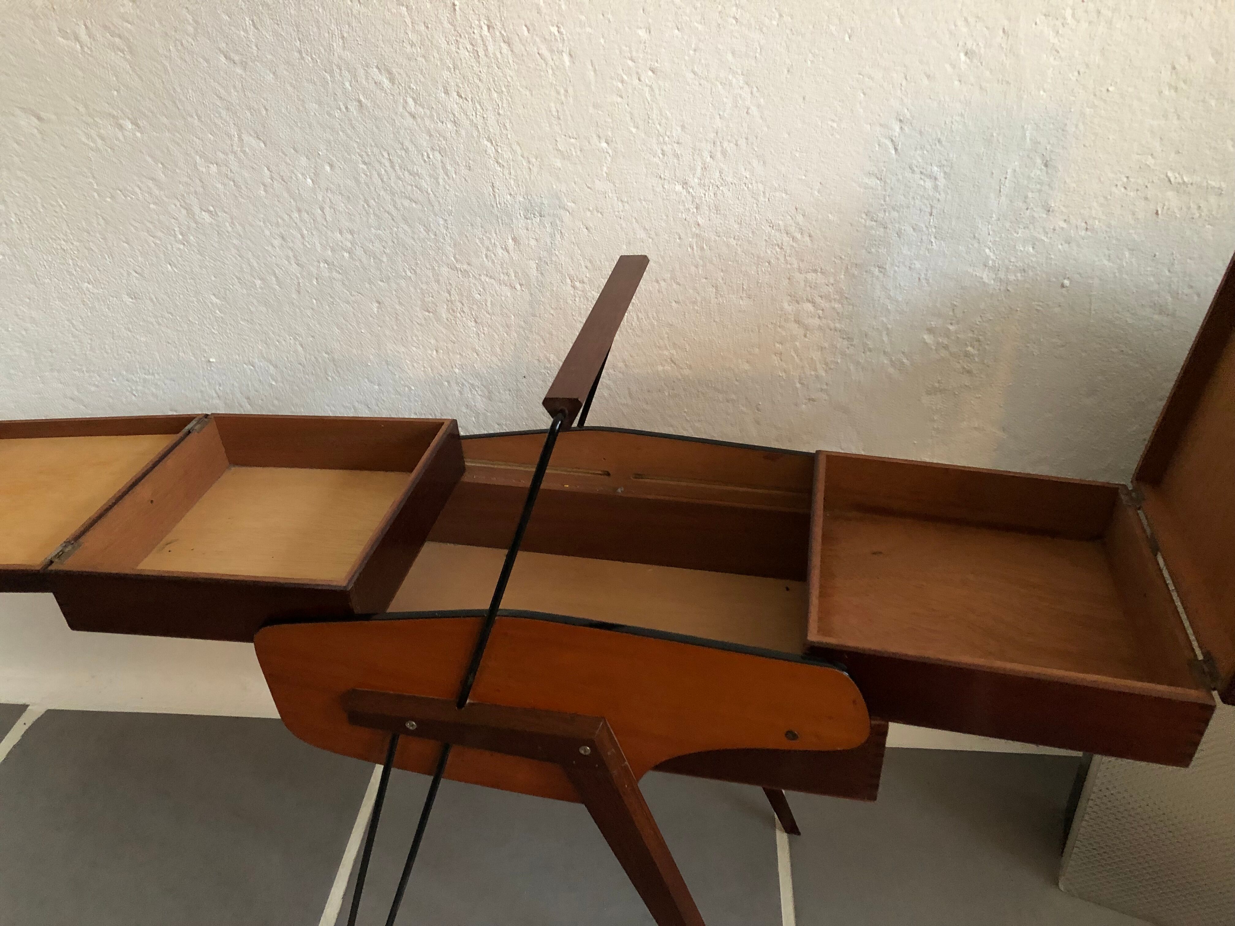 Vintage modernist sewing cart