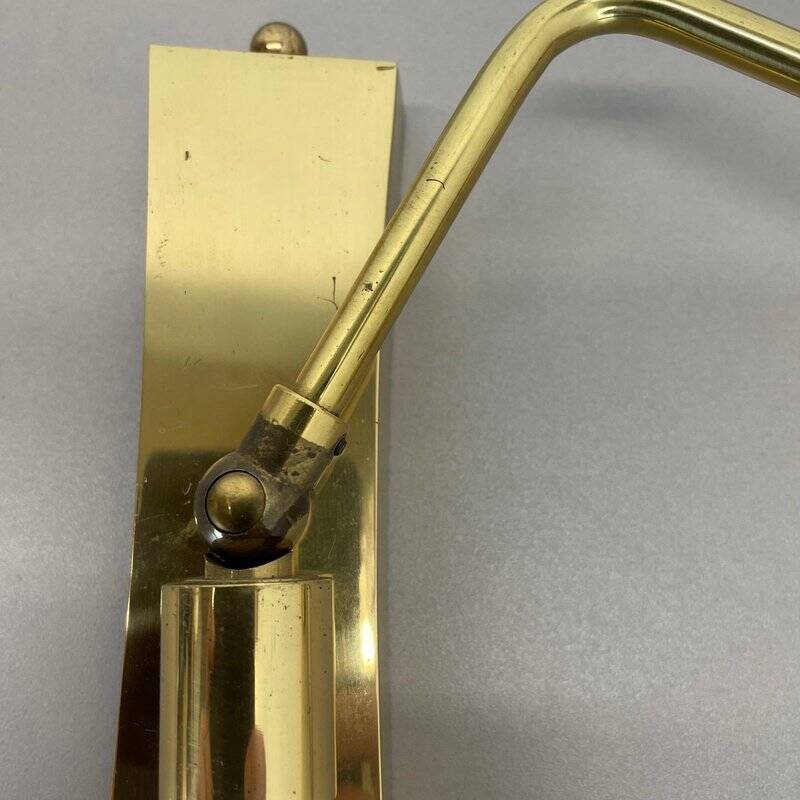 Applique murale ou plafonnier de théâtre réglable en laiton, Italie, années 1950