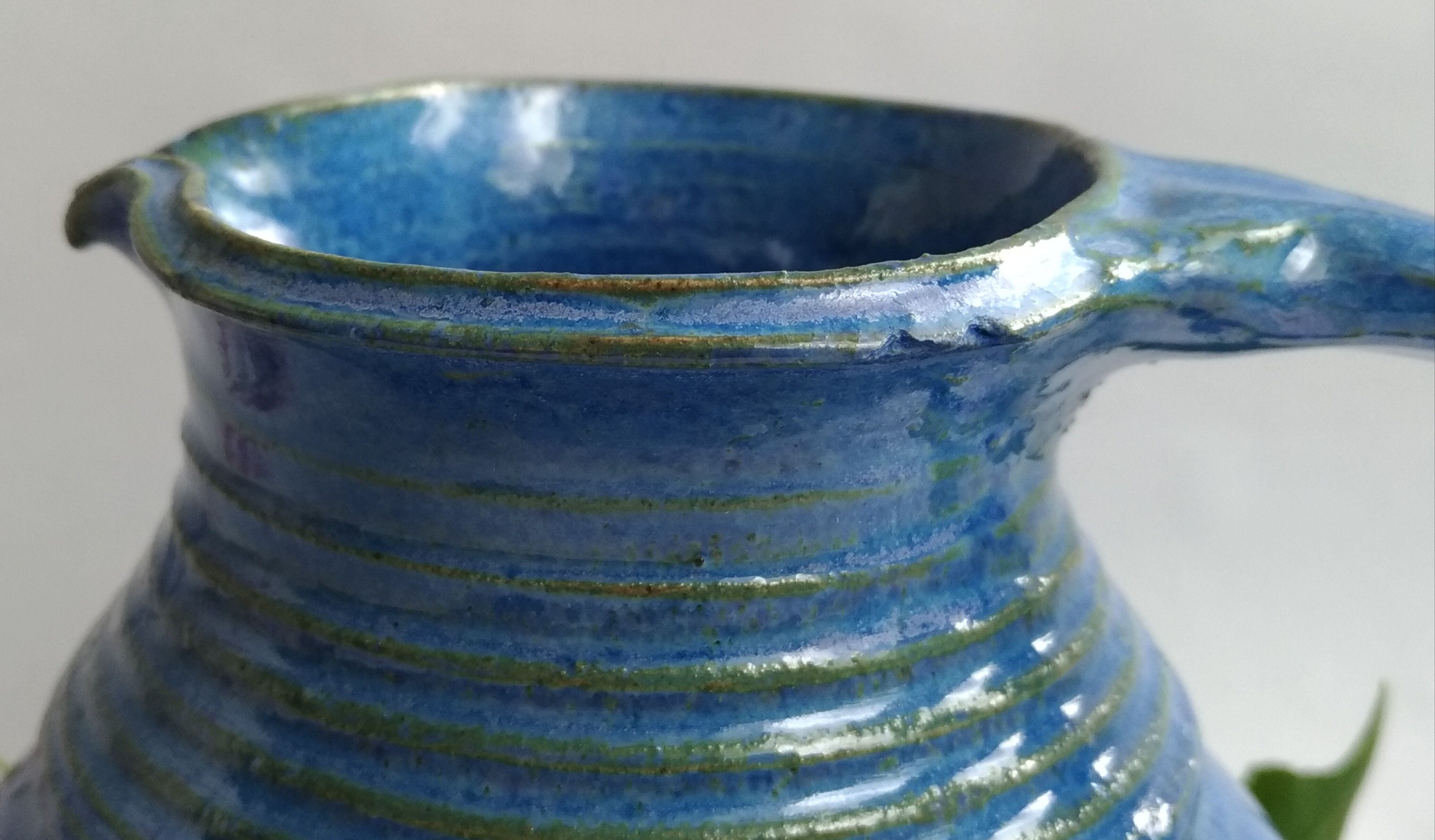 Vintage pitcher in blue sandstone 1kg