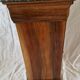 Elegant antique Napoleon III side table in walnut with black marble veneer.
