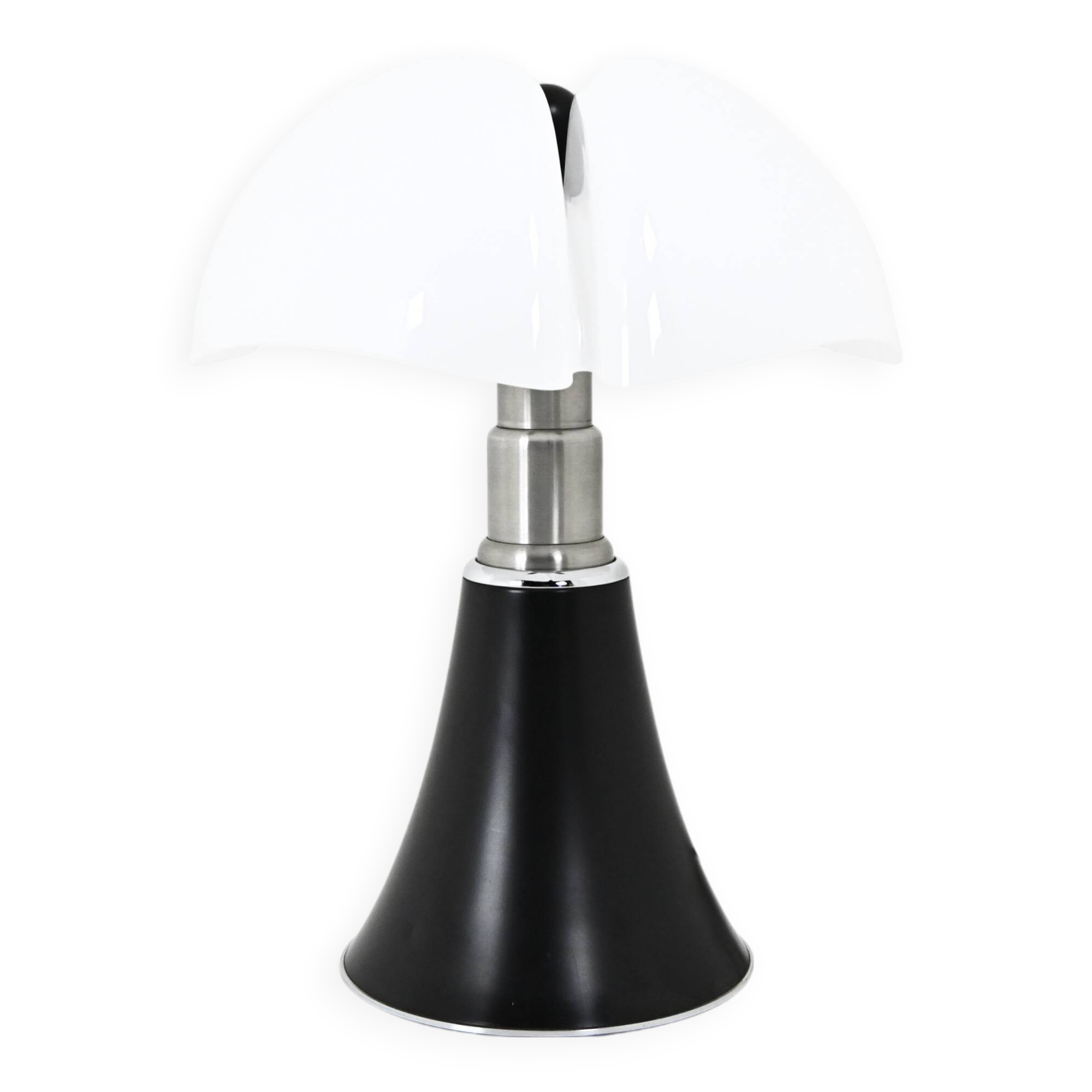 Black Pipistrello lamp by Gae Aulenti for Martinelli Luce, 1960s