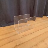 Lucite newspaper stand, 1970s