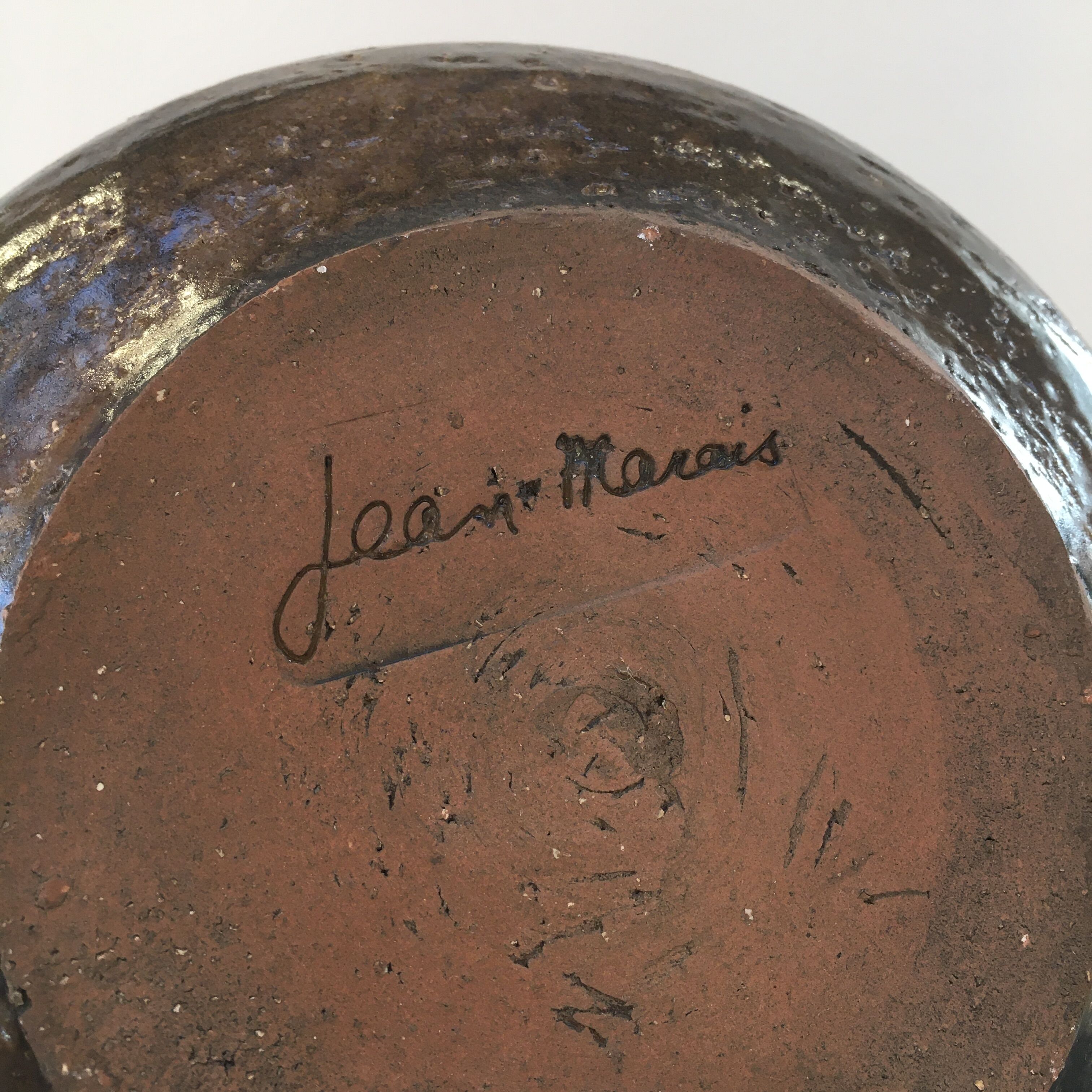 Series of three hollow plates in Jean Marais ceramic