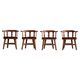 Set of 4 modern Norwegian armchairs by Krogenæs, solid pine, 1950s.