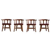 Ensemble de 4 fauteuils modernes norvégiens par Krogenæs, pin massif, années 1950