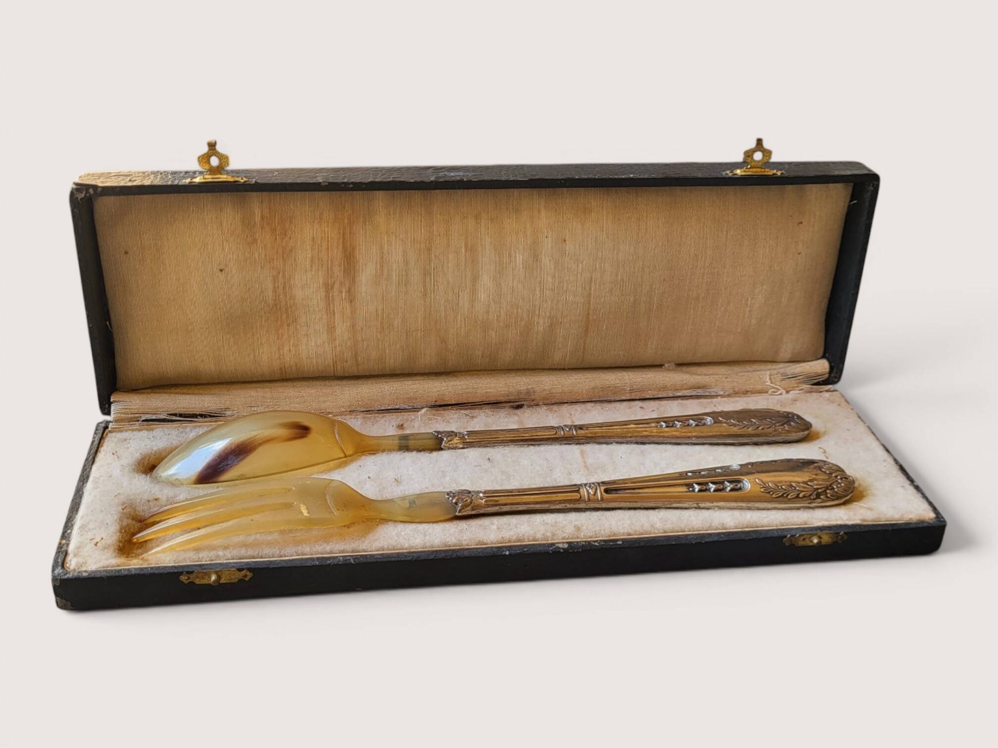 Silver-plated salad servers