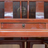 Set of 1 table + 6 antique Chinese chairs.