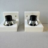 Pair of zipper wall lamps, made of glass 70