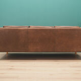 Sofa in brown leather, Danish design, 60's, designer: Mogensen Koch