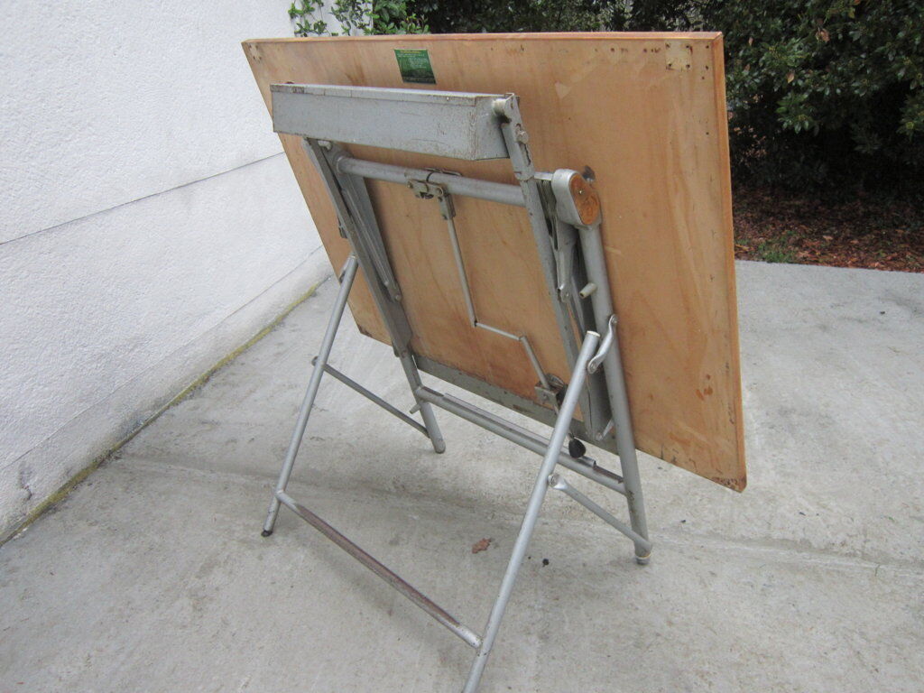 Table à dessin et chaise d'architecte Unic , années 50