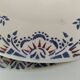Pair of ironstone plates from Onnaing – blue and red decoration, 19th century