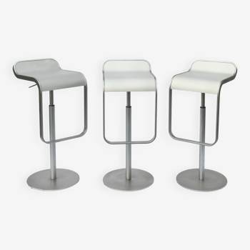 Set of 3 Lem bar stools, designed by Shin and Tomoko Azumi for Lapalma