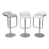 Set of 3 Lem bar stools, designed by Shin and Tomoko Azumi for Lapalma