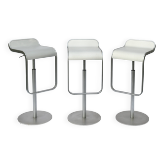 Suite de 3 tabourets de bar Lem, conçu par Shin et Tomoko Azumi pour Lapalma