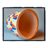 Ceramic vase decorated with modernist mosaic in trencadís style (Gaudí. Barcelona).