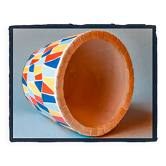 Ceramic vase decorated with modernist mosaic in trencadís style (Gaudí. Barcelona).