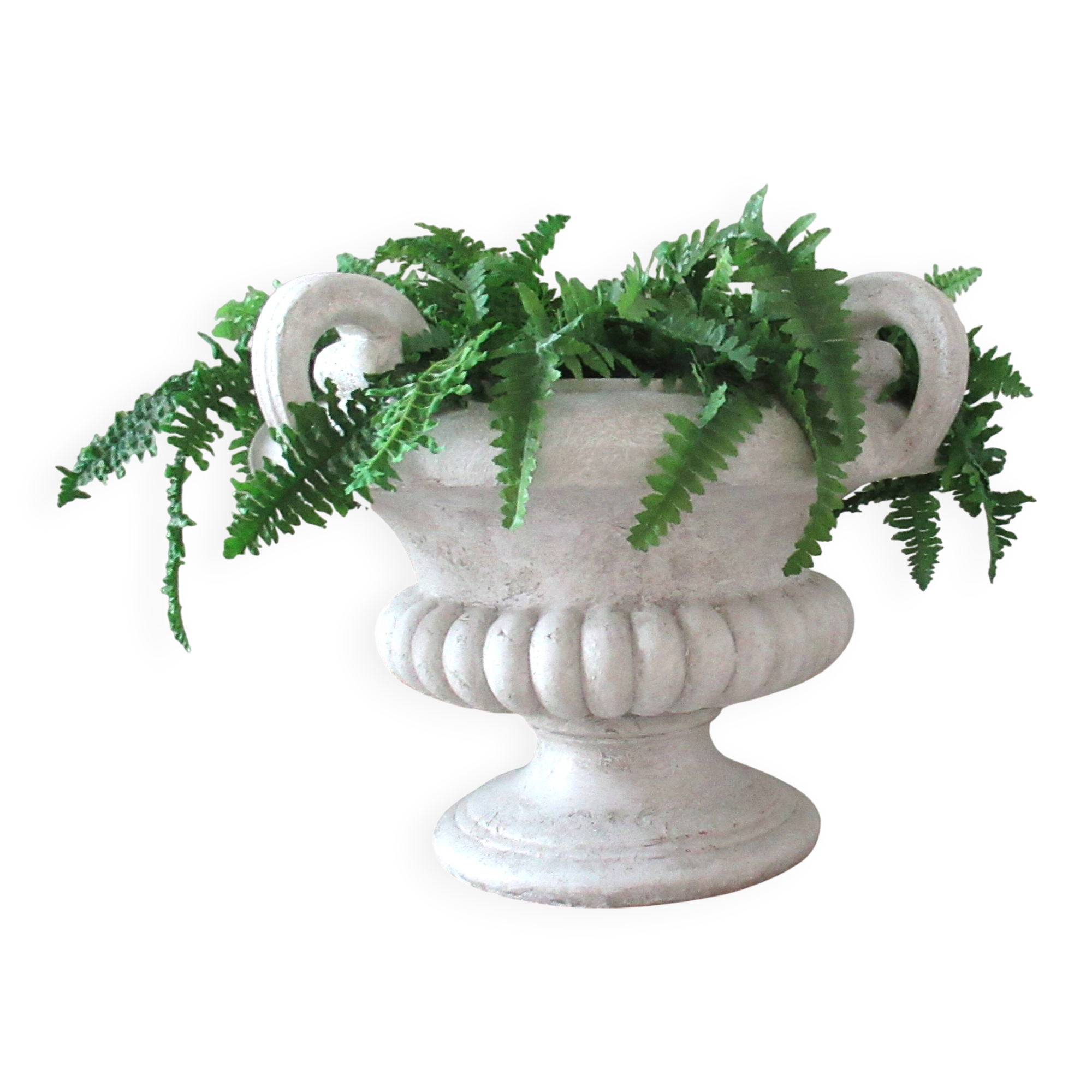 Paolo Marioni coupe / table foot / decoration / container with silk ferns