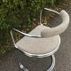 Chrome steel tube chair and fabric, 1970s