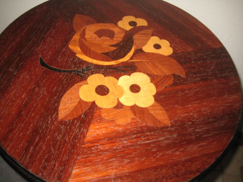 Former sellette 1900 marquetry