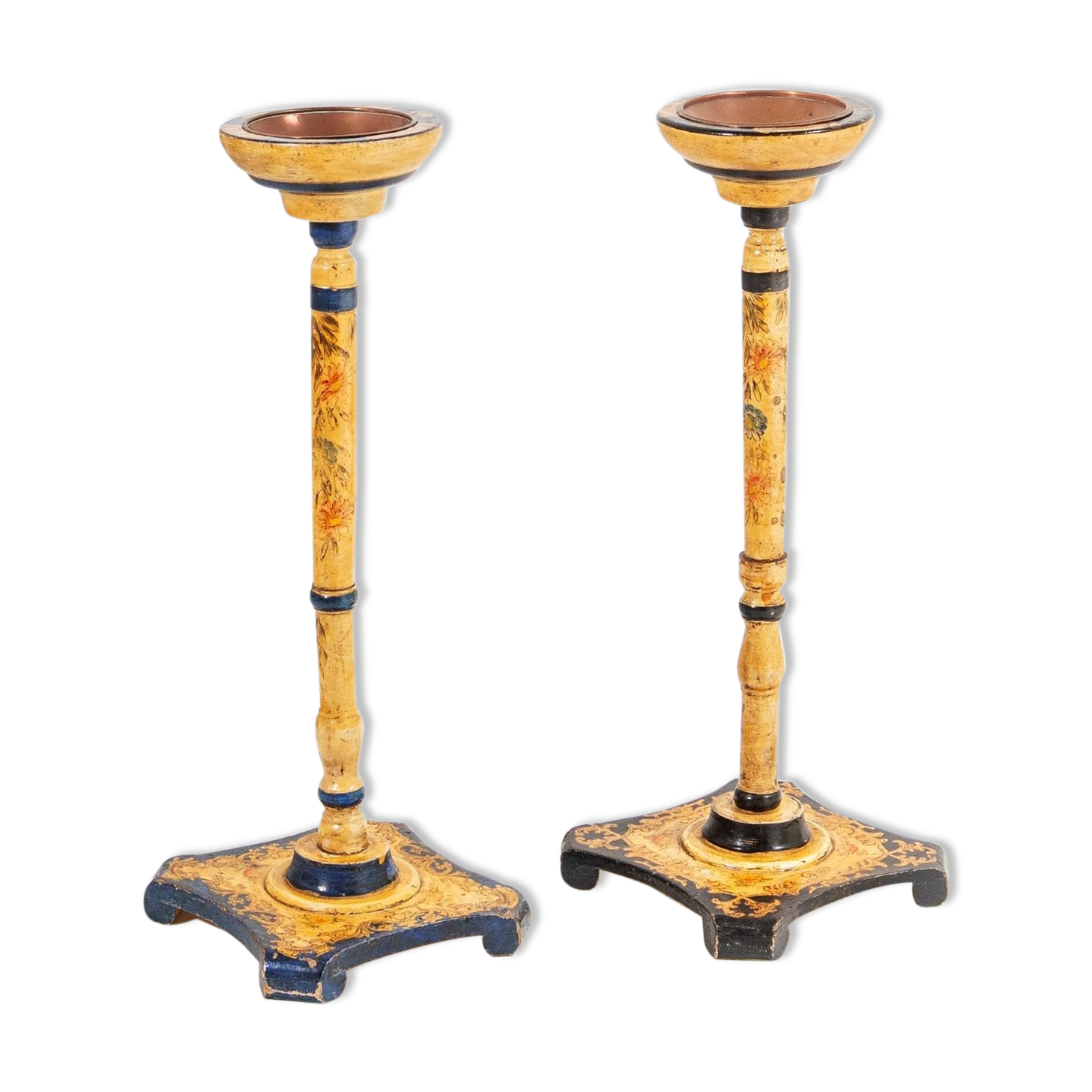 Pair of floor standing ashtrays