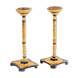 Pair of floor standing ashtrays