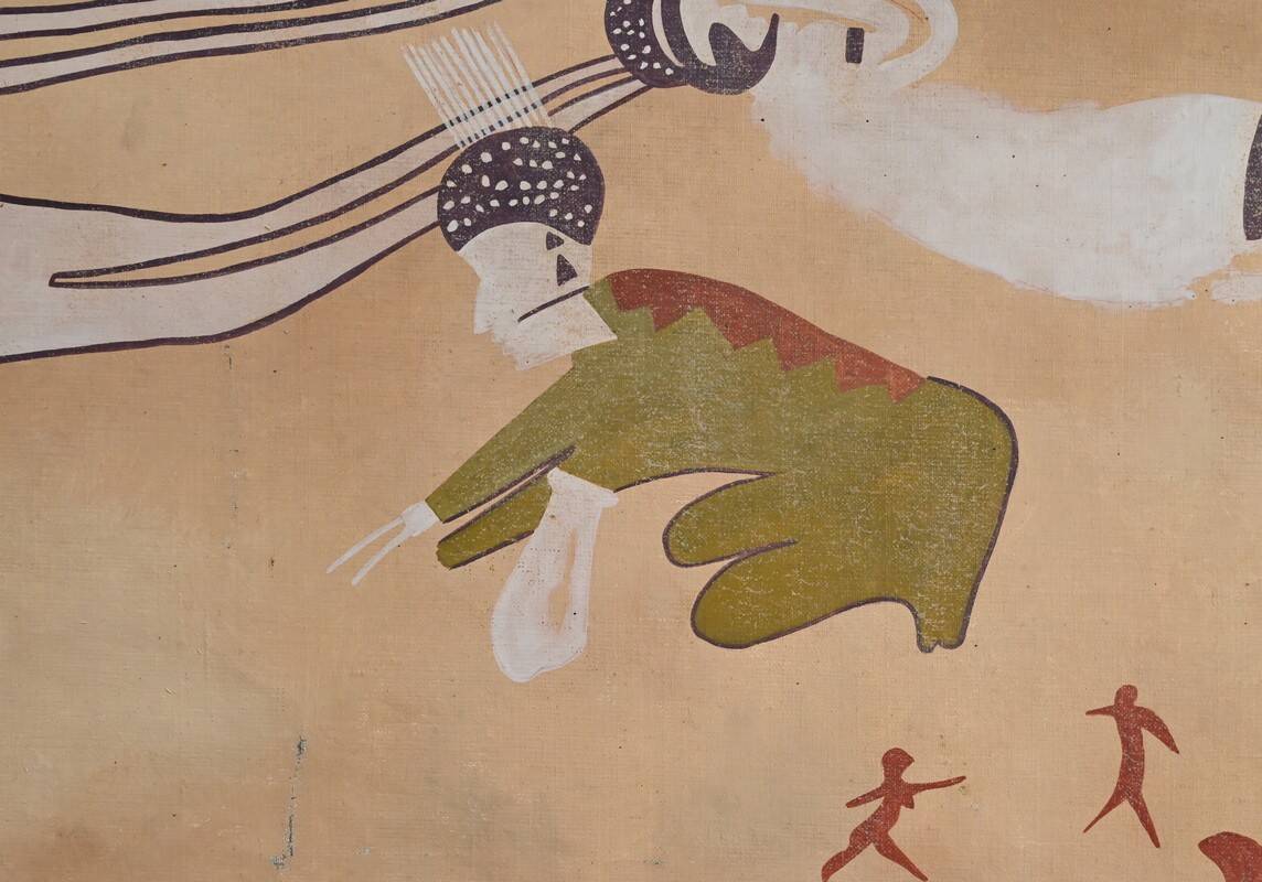 Tassili Rock Painting, signed G. Le Poitevin – 1960