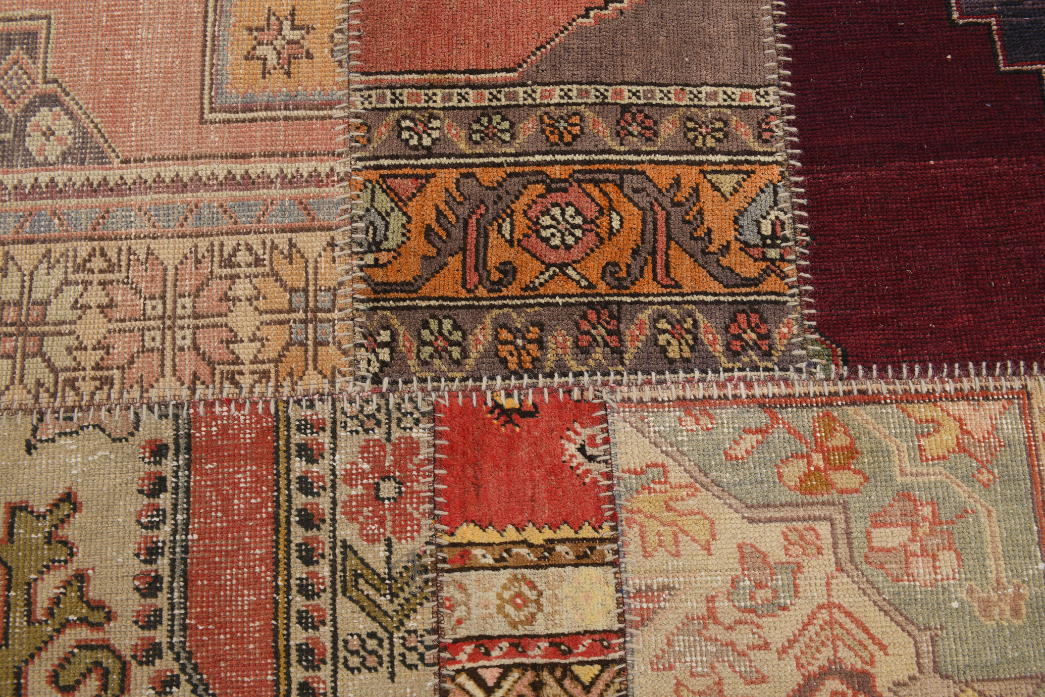 5x8 Red Classic Tapis Teppich Patchwork Rug,242x168Cm