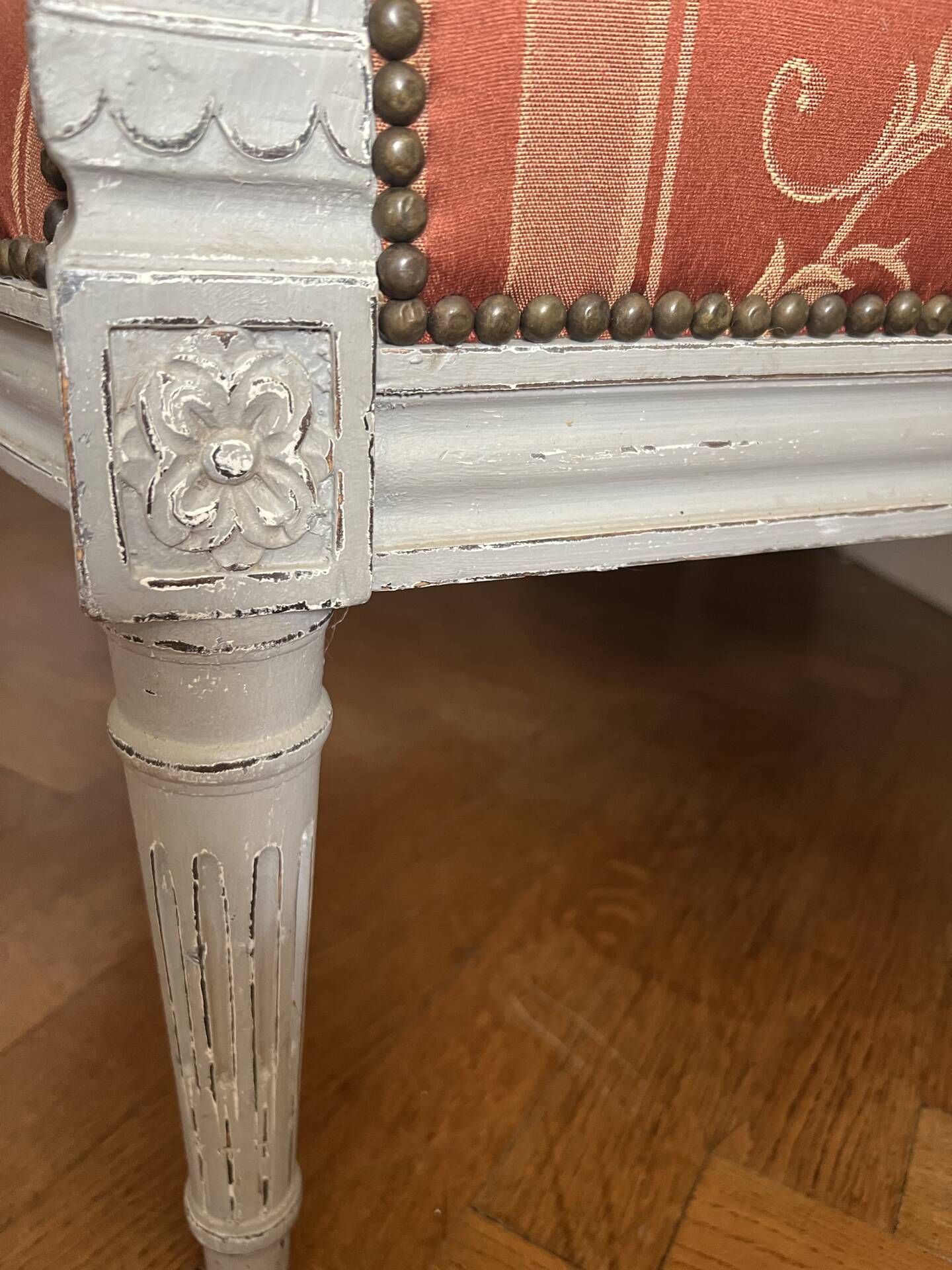 Pair of Louis XVI style armchairs