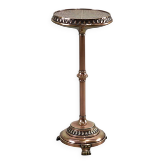 Art Deco Side Table by Daalderop in Red and Yellow Copper, The Netherlands