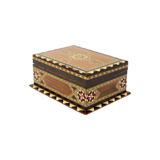 Jewelry box red velvet oriental 17cm