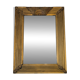 Golden Art Deco style mirror 54 x 72 cm – Geometric relief and elegance