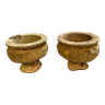Pair C19th Soft Stone Urns