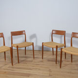 Mid-century dining chairs model 77 by Niels Otto Møller for J.L. Møllers, 1960s, Set of 4