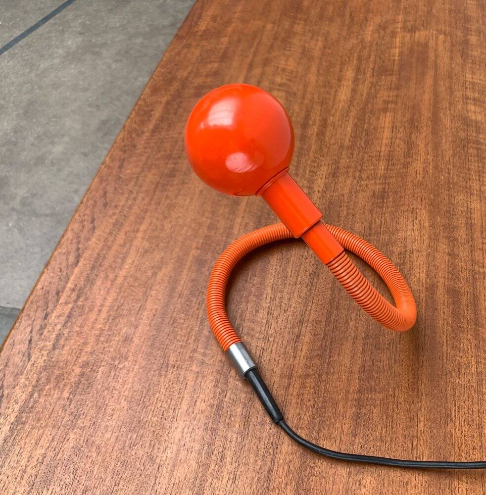 Vintage Italian Space Age Hebi table lamp by Isao Hosoe for Valenti Luce, 1970s.