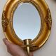 Pair of Mid Century Swedish Gilded Wooden Sconces with Mirror