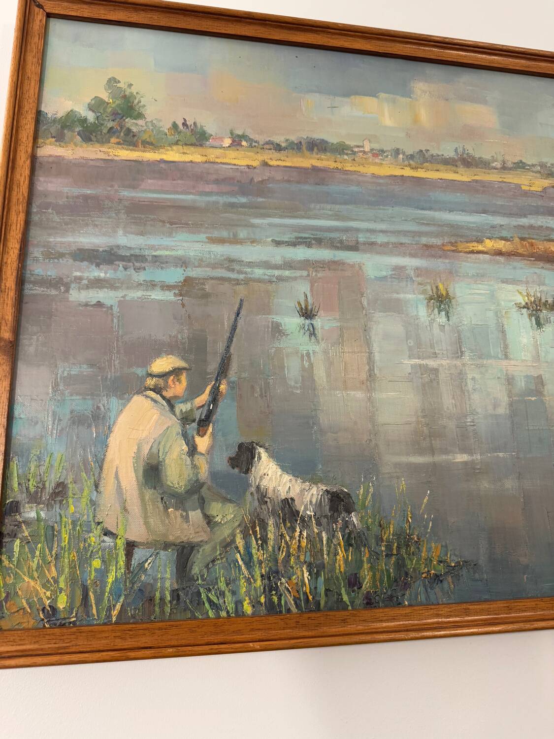 Tableau scène de chasse suzette mezie