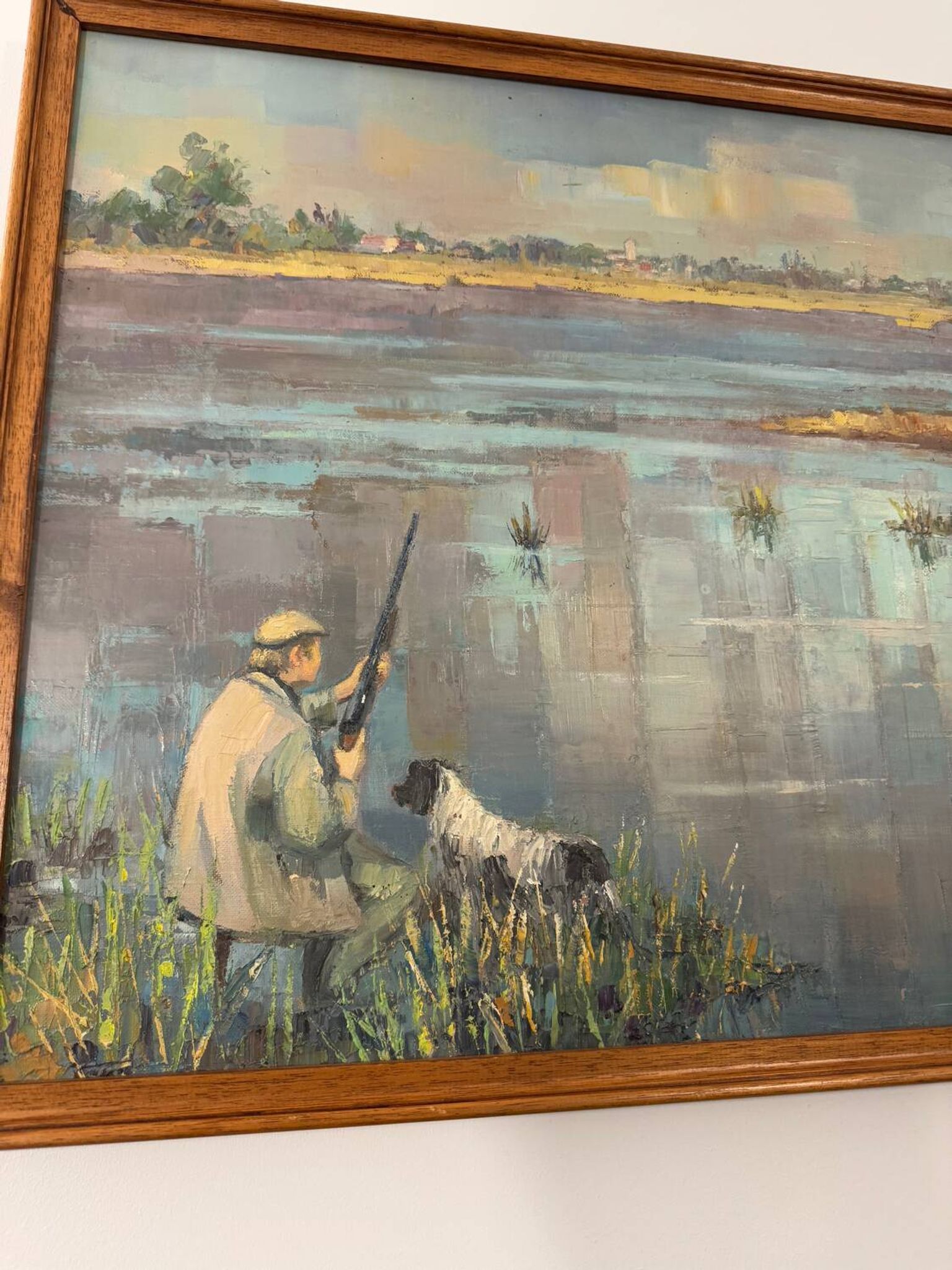 Tableau scène de chasse suzette mezie