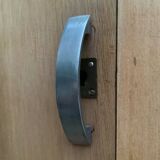 Armoire parisienne asymétrique bois brut 1950