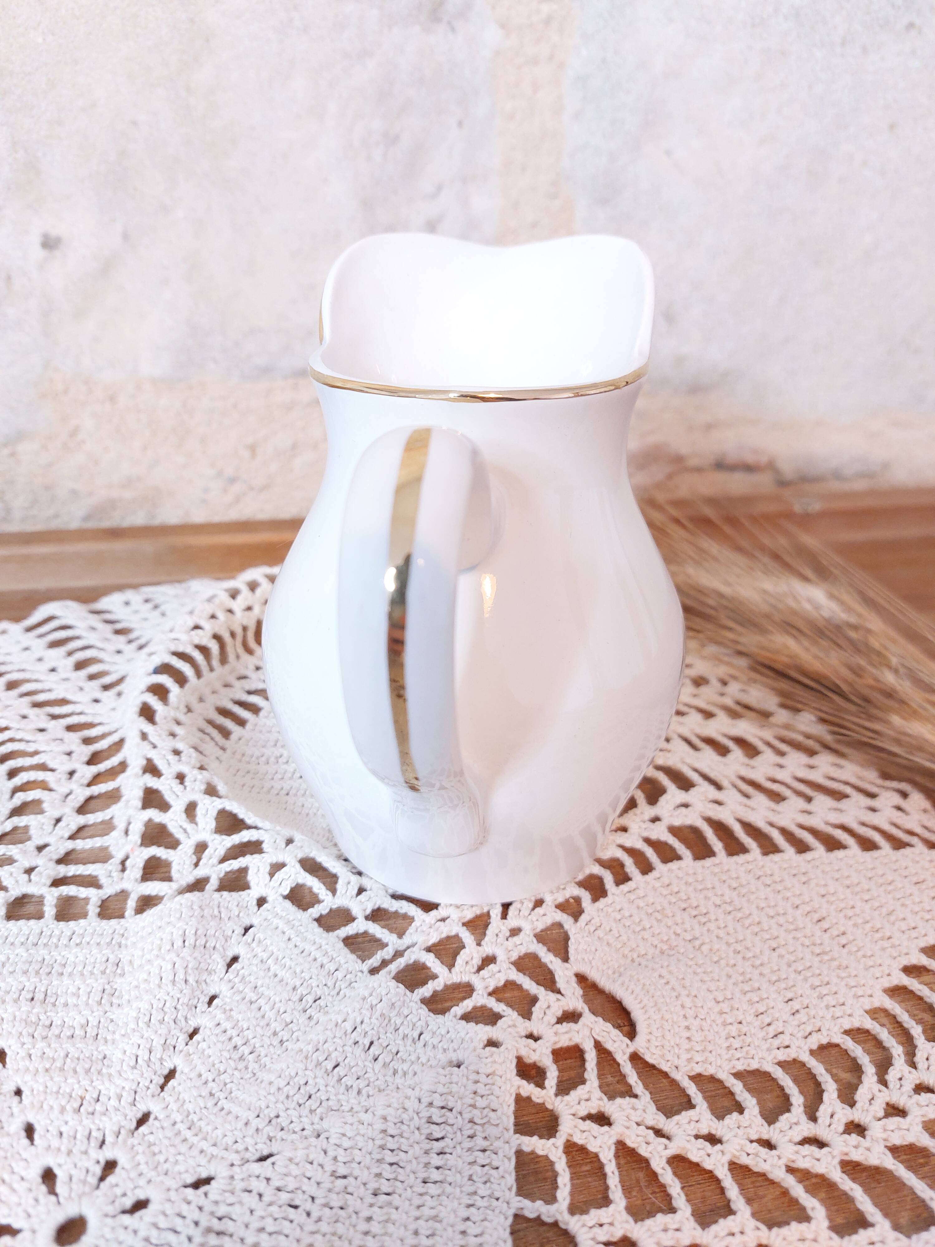 Digoin & sarreguemines monica milk jug, 1950s