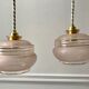 Pair of suspensions / pink granita 50s