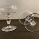 5 antique champagne glasses in engraved crystal